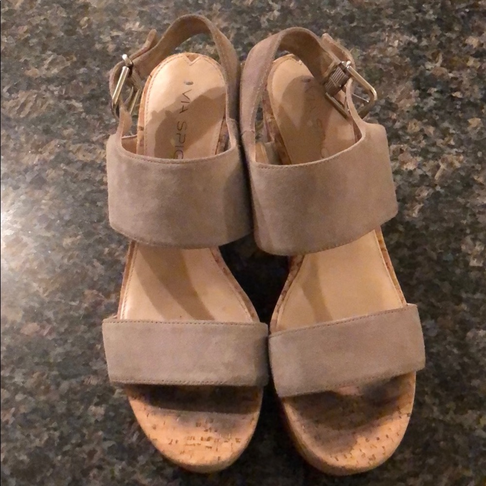 ViaSpiga Summer Suede Wedges *accepting offers